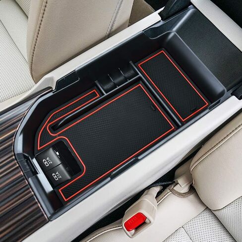 منظم وحدة التحكم المركزية للسيارة JOYTUTUS متوافق مع Camry XLE أو XSE 2018-2023 وCamry LE SE 2020 2021-22 2023 ملحقات صينية الإدخال، صندوق تخزين ثانوي لمسند الذراع، يناسب منافذ USB المزدوجة in Kuwait