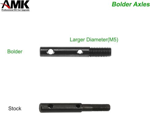 Thicker UTB10 Portal Stub Axles Harden Steel Capra Drive Shaft 1/10 Scale Accessories for RC Rock Crawler Axial Capra 1.9 SCX10 III Upgrades(2 Set(4Pcs)) in Saudi Arabia
