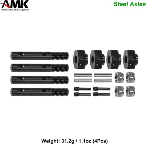 Thicker UTB10 Portal Stub Axles Harden Steel Capra Drive Shaft 1/10 Scale Accessories for RC Rock Crawler Axial Capra 1.9 SCX10 III Upgrades(2 Set(4Pcs)) in Saudi Arabia
