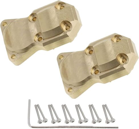 2-حزمة من النحاس غطاء فرق غطاء تفاضلي جسر المحور غطاء الملحقات لمحور SCX24 AXI90081 AXI00001 AXI00002 AXI00004 ترقية أجزاء 1/24 RC الزاحف سيارة in Kuwait