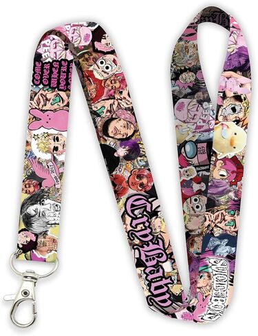 Lil Peep Premium Lanyard Keychain White in Saudi Arabia