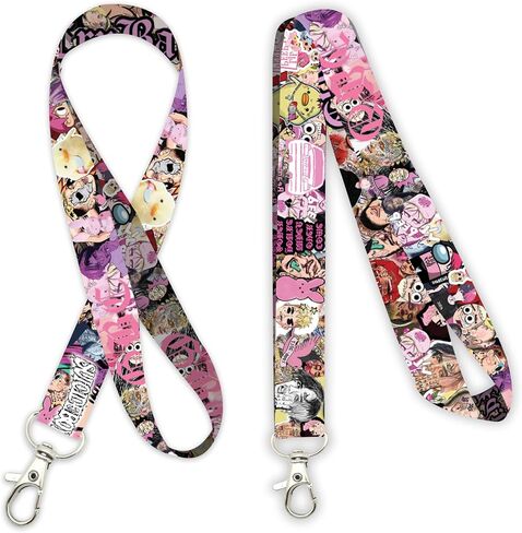 Lil Peep Premium Lanyard Keychain White in Saudi Arabia