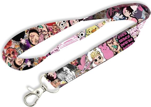 Lil Peep Premium Lanyard Keychain White in Saudi Arabia