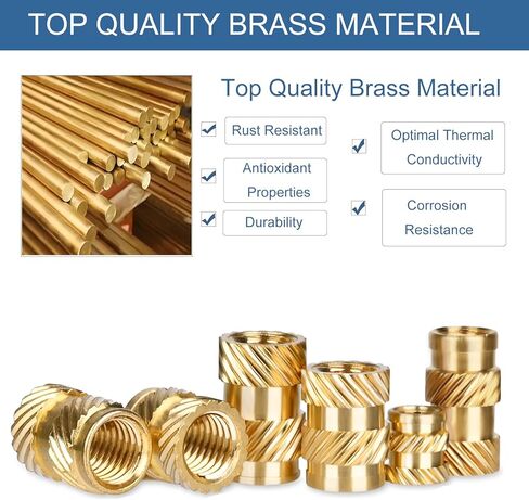 365 قطعة من إدراجات مترابطة، M2 M2.5 M3 M4 M5 M6 مجموعة متنوعة من المكسرات المخروطية المترية، إدراج مجموعة الحرارة النحاسية لمكونات الطباعة ثلاثية الأبعاد والأجزاء البلاستيكية in Kuwait