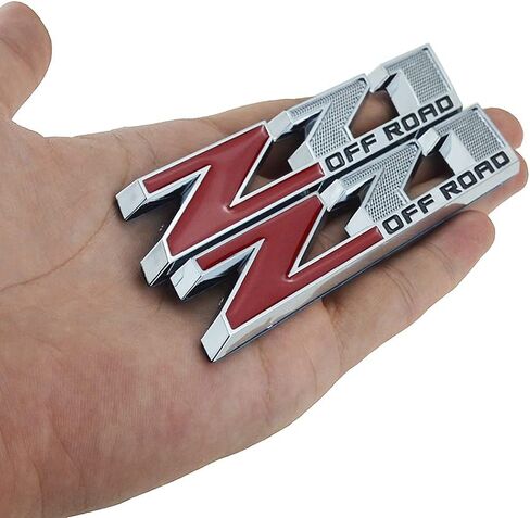 5 "2 قطعة Z71 على الطرق الوعرة شعار خلفي بحقيبة السيارة باب الحاجز الرياضة شارة تناسب تشيفي (كروم أسود) in Kuwait