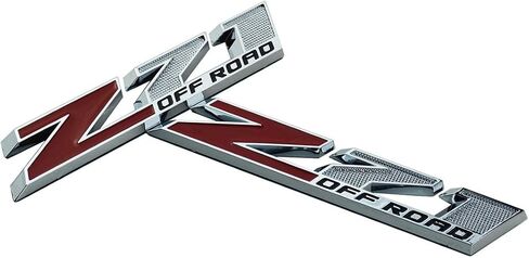 5 "2 قطعة Z71 على الطرق الوعرة شعار خلفي بحقيبة السيارة باب الحاجز الرياضة شارة تناسب تشيفي (كروم أسود) in Kuwait