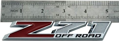 5 "2 قطعة Z71 على الطرق الوعرة شعار خلفي بحقيبة السيارة باب الحاجز الرياضة شارة تناسب تشيفي (كروم أسود) in Kuwait