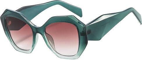 Trendy Sunglasses for Women Men Retro Polygon Designer Inspired Sun Glasses Hexagonal Shades in Saudi Arabia