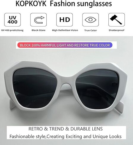 Trendy Sunglasses for Women Men Retro Polygon Designer Inspired Sun Glasses Hexagonal Shades in Saudi Arabia