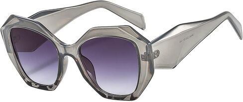 Trendy Sunglasses for Women Men Retro Polygon Designer Inspired Sun Glasses Hexagonal Shades in Saudi Arabia