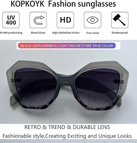 Trendy Sunglasses for Women Men Retro Polygon Designer Inspired Sun Glasses Hexagonal Shades in Saudi Arabia