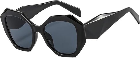 Trendy Sunglasses for Women Men Retro Polygon Designer Inspired Sun Glasses Hexagonal Shades in Saudi Arabia