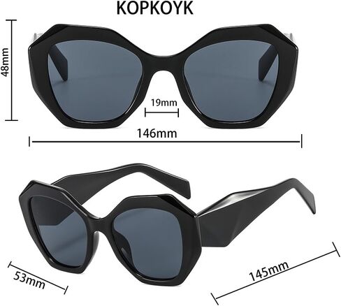 Trendy Sunglasses for Women Men Retro Polygon Designer Inspired Sun Glasses Hexagonal Shades in Saudi Arabia