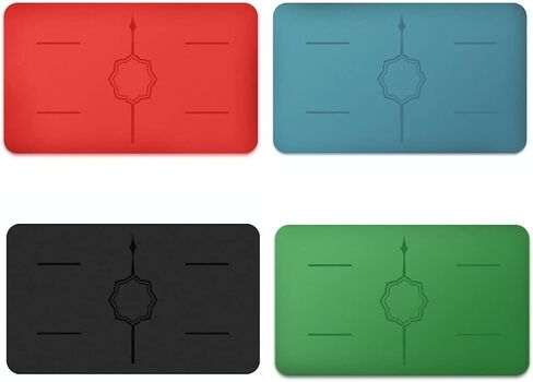 Premium PU Mini Yoga Mat | Non-Slippery Natural Rubber Mat | Anti-Skid Support Yoga Pad | Portable Small Yoga Mat | Fitness Mat for Pilates/Inversion/Handstand/Meditation (Grey Plain) in Saudi Arabia