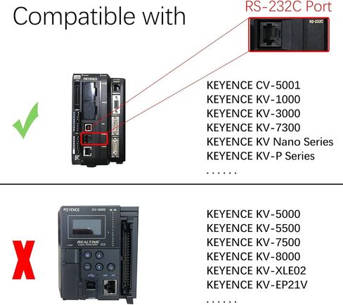 DB9 to RJ11 FTDI Chip Serial Converter Programming Cable for Keyence PLC Connect PC Communication (DB9 to RJ11(6P6C)) in Kuwait