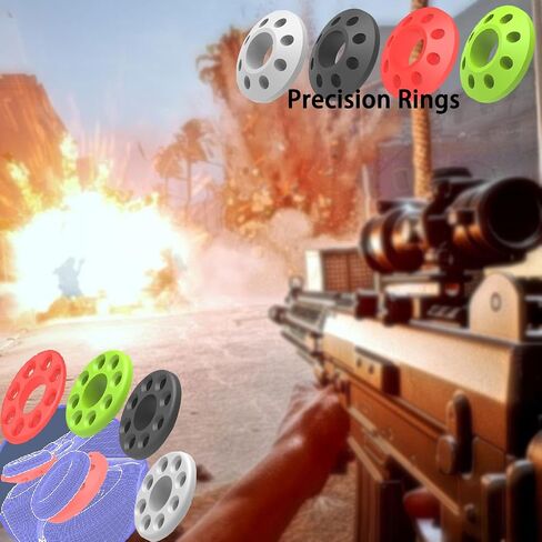Wuryuema 12PCS Precision Rings,Aim Assist Rings Compatible with Xbox One,Xbox Series X/S, Xbox 360,Playstation 4 (PS4),PS5,SteelSeries Controller Precision Rings,Aim Assist Motion Control Accessories in Saudi Arabia
