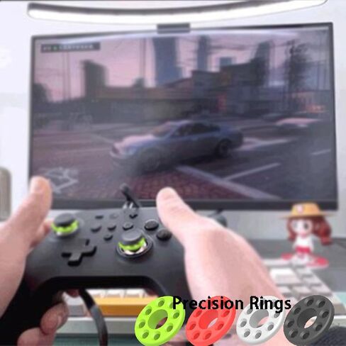 Wuryuema 12PCS Precision Rings,Aim Assist Rings Compatible with Xbox One,Xbox Series X/S, Xbox 360,Playstation 4 (PS4),PS5,SteelSeries Controller Precision Rings,Aim Assist Motion Control Accessories in Saudi Arabia