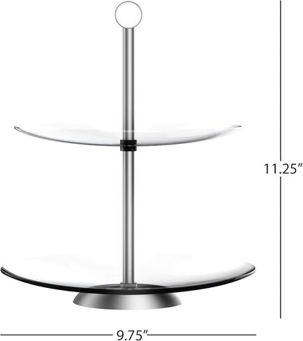 حامل كب كيك من 3 طبقات - حامل عرض مربع لأعياد الميلاد أو حفلات الشاي أو الزفاف أو حفلات استقبال الأطفال - مجموعة عرض طاولة الحلوى من Chef Buddy (أبيض) in Kuwait