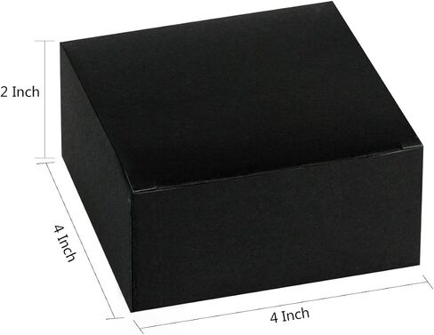 RUSPEPA Recycled Cardboard Gift Boxes - 4"X 4"X 2" - Small Gift Box with Lids For Bracelets, Jewelry And Small Gifts - 30 Pack - Black in Saudi Arabia