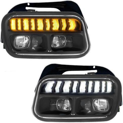 مصابيح الضباب LED&DRL متوافقة مع 2009-2012 دودج رام 1500/2010-2018 دودج رام 2500 3500 زوج واحد من مصباح الضباب الأمامي مع أضواء الجري النهارية (أبيض) وأضواء إشارة الانعطاف (العنبر) in Kuwait