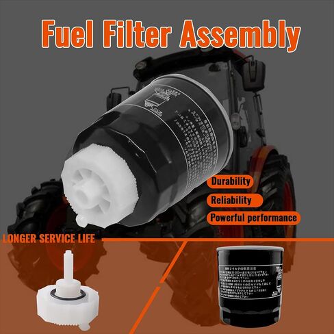 Fuel Filter Assembly T4682-43172 T4682-25732 T4682-25731 Compatible with Kioti Some CK,DK,LK and RX Series DK55 CK2610 CK2610H DK451C DK551 DK60CHSE DK60HSE LK2610H RX6010C RX6010PC in Saudi Arabia