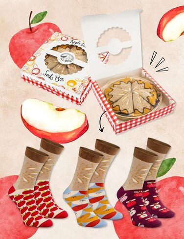 جوارب قوس قزح - هدية جديدة لجوارب فطيرة التفاح للنساء والرجال in Kuwait