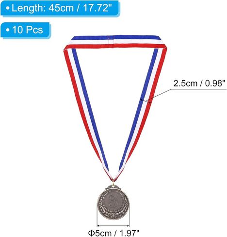 PATIKIL Gold Award Medals, Olympic Style Winner Medals with Neck Ribbon Metal Medals Prizes for Competitions, Party Decoration in Saudi Arabia