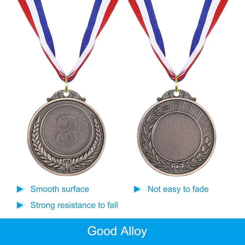 PATIKIL Gold Award Medals, Olympic Style Winner Medals with Neck Ribbon Metal Medals Prizes for Competitions, Party Decoration in Saudi Arabia