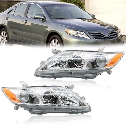 مجموعة المصابيح الأمامية تناسب 2007 2008 2009 Toyota Camry، زوج المصابيح الأمامية يشمل جانب السائق والراكب in Kuwait