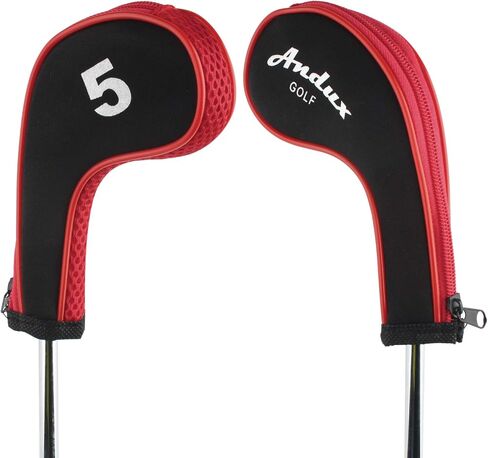 Andux Golf Iron Club Head Covers with Zipper 10pcs/Set for Left Handed Players in Kuwait