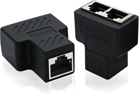 مقسم إيثرنت، مهايئ مقسم RJ45 مقسم إنترنت شبكة LAN 1 إلى 2، كابل إيثرنت ومقسم إنترنت LAN لكابل Cat5، Cat5e، Cat6 - قطعتان in Kuwait