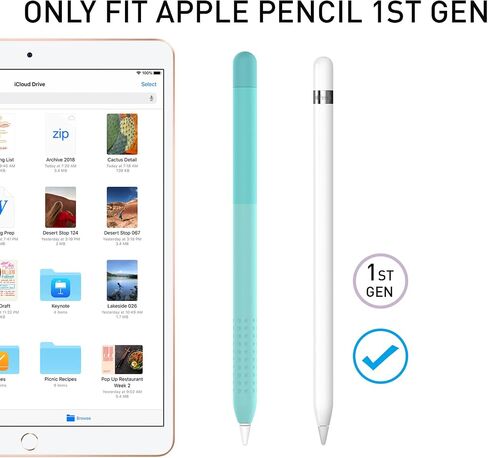 Silicone Pencil Case Compatible with Apple Pencil 1st Generation, Gradient Color Design Sleeve Case Cover Non-Slip Smooth Grip Accessories for Apple Pencil 1st Gen (Blue) in Saudi Arabia