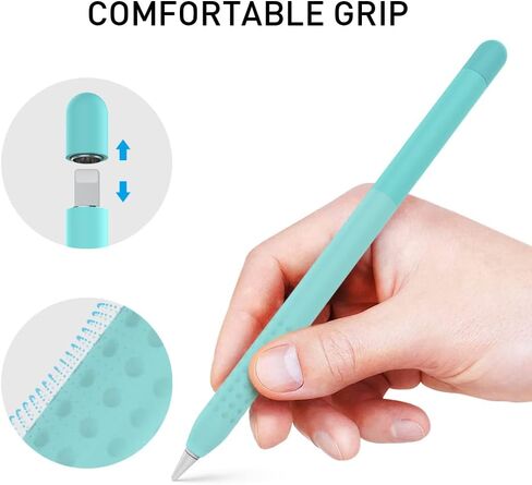 Silicone Pencil Case Compatible with Apple Pencil 1st Generation, Gradient Color Design Sleeve Case Cover Non-Slip Smooth Grip Accessories for Apple Pencil 1st Gen (Blue) in Saudi Arabia