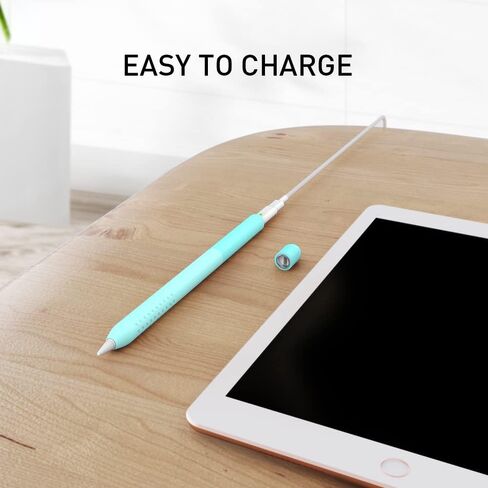 Silicone Pencil Case Compatible with Apple Pencil 1st Generation, Gradient Color Design Sleeve Case Cover Non-Slip Smooth Grip Accessories for Apple Pencil 1st Gen (Blue) in Saudi Arabia