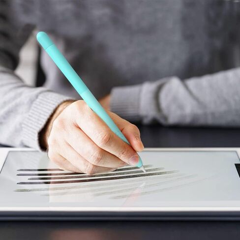 Silicone Pencil Case Compatible with Apple Pencil 1st Generation, Gradient Color Design Sleeve Case Cover Non-Slip Smooth Grip Accessories for Apple Pencil 1st Gen (Blue) in Saudi Arabia