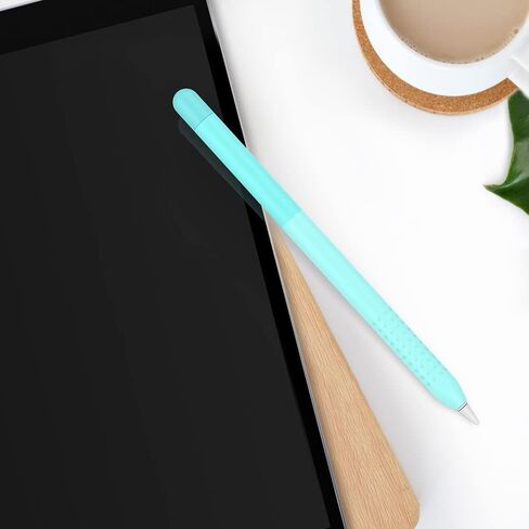 Silicone Pencil Case Compatible with Apple Pencil 1st Generation, Gradient Color Design Sleeve Case Cover Non-Slip Smooth Grip Accessories for Apple Pencil 1st Gen (Blue) in Saudi Arabia