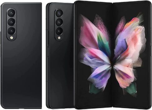 N&J Z Fold 3 Back Glass Cover Replacement for Samsung Galaxy Z Fold 3 5G Back Glass Housing Cover Photo Frame with Back Cover W/Pre-Installed Tape + Tools (Phantom Black) in Saudi Arabia