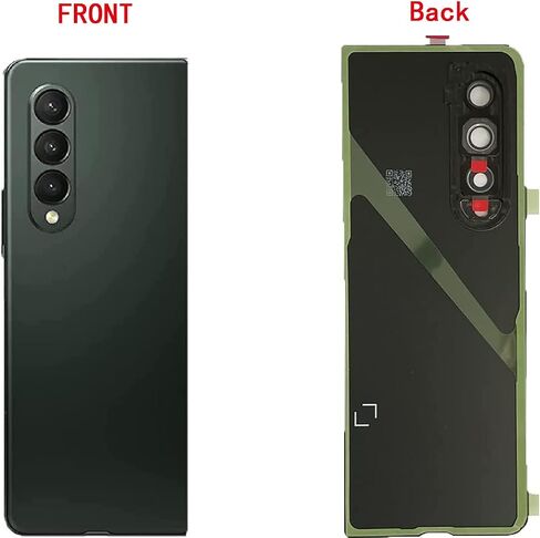 N&J Z Fold 3 Back Glass Cover Replacement for Samsung Galaxy Z Fold 3 5G Back Glass Housing Cover Photo Frame with Back Cover W/Pre-Installed Tape + Tools (Phantom Black) in Saudi Arabia