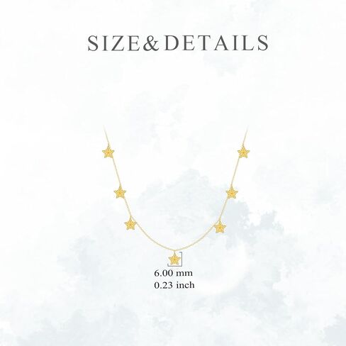 14K Solid Gold Station Necklace Real Gold Choker Chain Jewelry Gifts for Women Girls in Saudi Arabia