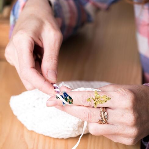 حلقة كروشيه إكسسوارات كروشيه للإصبع 10 قطع من خيوط الحياكة الكروشيه حلقة شد لأدوات الكروشيه للأمهات دليل قابل للتعديل حلقات على شكل طاووس كروشيه على شكل قطة in Kuwait