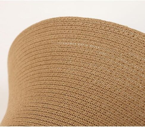 Women Crochet-Straw Beach-Sun-Hat Short-Brim Sun-Protection Bucket-Hat Foldable,Portable,Trendy for Summer Travel in Saudi Arabia