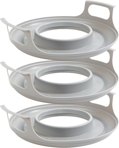 3 Pack Microwave Cool Caddy with Handles, Microwave Cool Plate for Stackable Bowls and Meal Holder, Microwave Bowl Holder for Carrying Cooking Kitchen Supplies in Kuwait