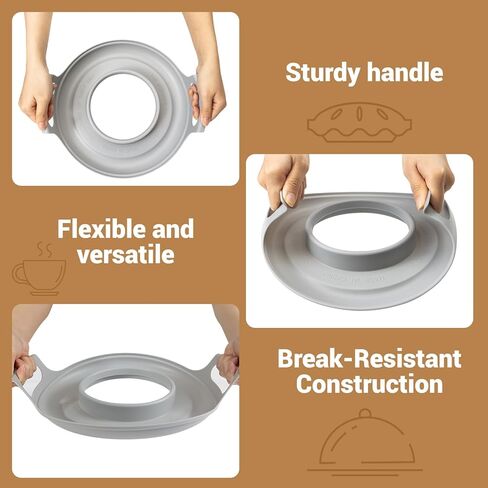 3 Pack Microwave Cool Caddy with Handles, Microwave Cool Plate for Stackable Bowls and Meal Holder, Microwave Bowl Holder for Carrying Cooking Kitchen Supplies in Kuwait