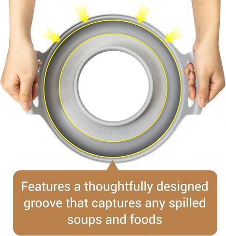 3 Pack Microwave Cool Caddy with Handles, Microwave Cool Plate for Stackable Bowls and Meal Holder, Microwave Bowl Holder for Carrying Cooking Kitchen Supplies in Kuwait