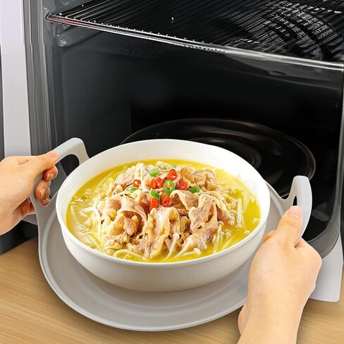 3 Pack Microwave Cool Caddy with Handles, Microwave Cool Plate for Stackable Bowls and Meal Holder, Microwave Bowl Holder for Carrying Cooking Kitchen Supplies in Kuwait