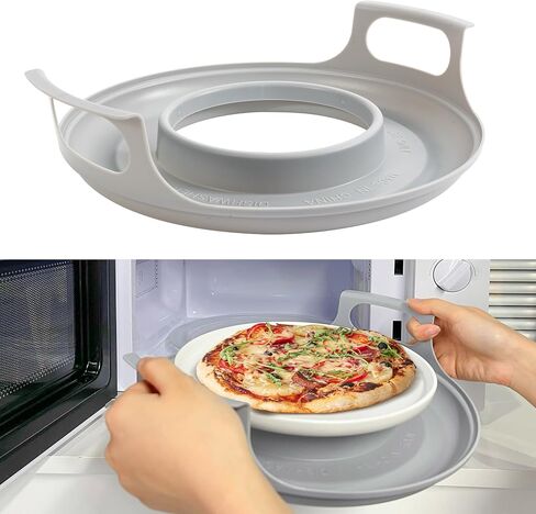 3 Pack Microwave Cool Caddy with Handles, Microwave Cool Plate for Stackable Bowls and Meal Holder, Microwave Bowl Holder for Carrying Cooking Kitchen Supplies in Kuwait