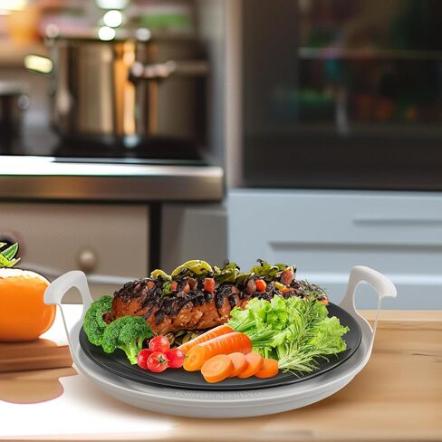 3 Pack Microwave Cool Caddy with Handles, Microwave Cool Plate for Stackable Bowls and Meal Holder, Microwave Bowl Holder for Carrying Cooking Kitchen Supplies in Kuwait