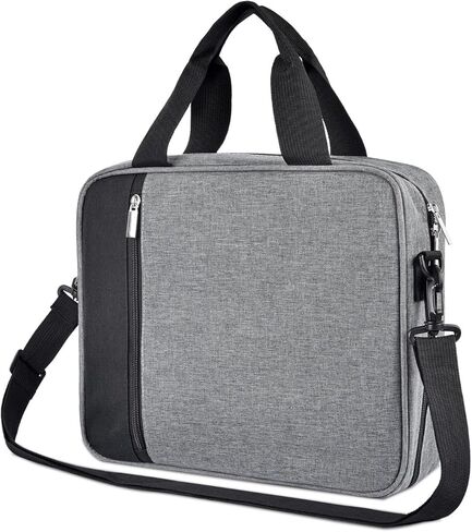 MEGREZ حقيبة غطاء الكتاب المقدس مع حمل وحزام الكتف، حقيبة حمل الكتاب المقدس للرجال والنساء، حقيبة الكتاب المقدس بسحاب حقيبة الكنيسة حماية الكتاب المقدس مع مقبض، رمادي in Kuwait