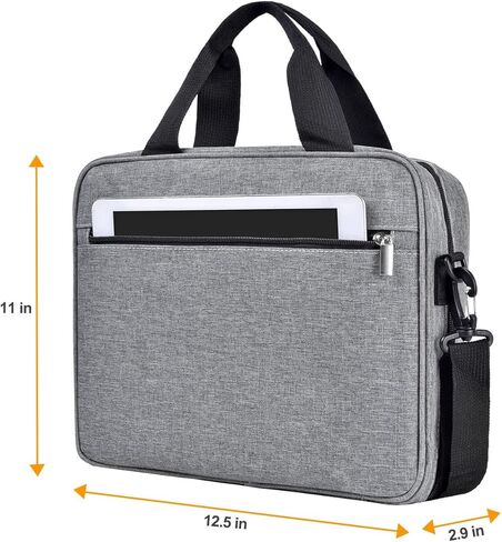 MEGREZ حقيبة غطاء الكتاب المقدس مع حمل وحزام الكتف، حقيبة حمل الكتاب المقدس للرجال والنساء، حقيبة الكتاب المقدس بسحاب حقيبة الكنيسة حماية الكتاب المقدس مع مقبض، رمادي in Kuwait