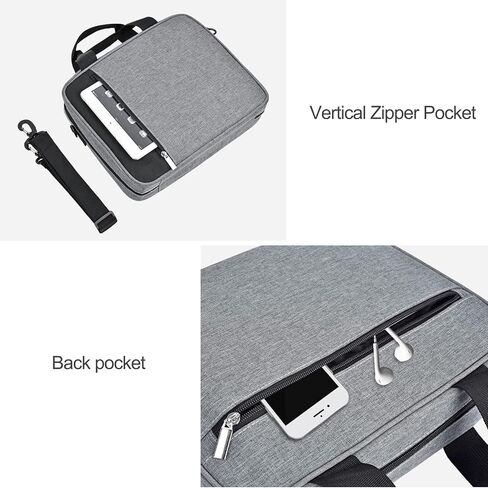 MEGREZ حقيبة غطاء الكتاب المقدس مع حمل وحزام الكتف، حقيبة حمل الكتاب المقدس للرجال والنساء، حقيبة الكتاب المقدس بسحاب حقيبة الكنيسة حماية الكتاب المقدس مع مقبض، رمادي in Kuwait